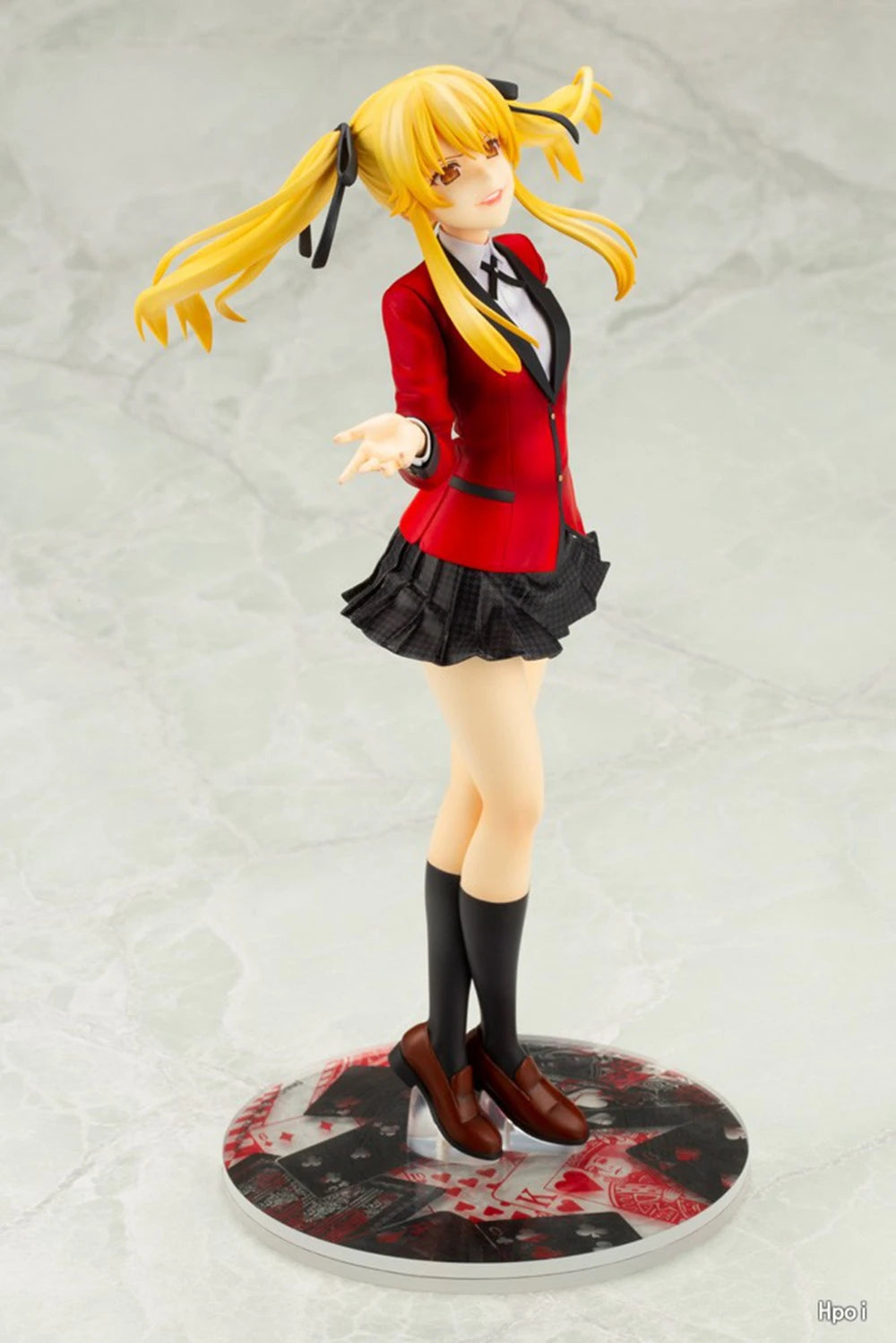 24CM Anime Kakegurui Twin Meari Saotome Figure Standing Model Toy Gift Collection Replaceable Face PVC Action Figure