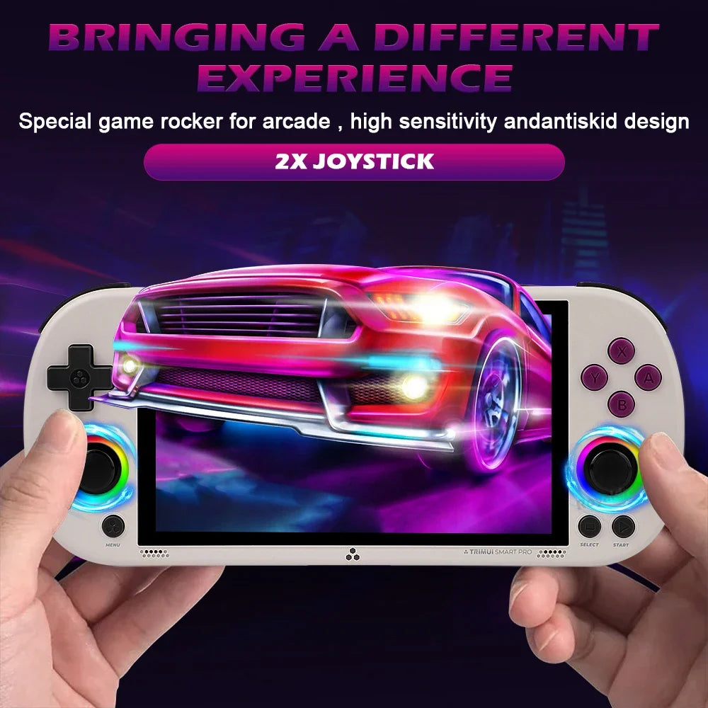 64G 128G 256G Portable Handheld Video Game Console 4.96'' IPS Screen Joystick RGB Lighting Smart Pro Retro Handheld Game Player