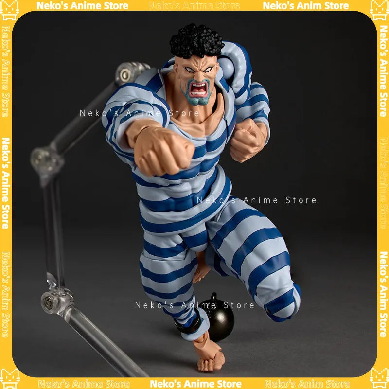【Pre-Order】Kaiyodo Revoltech Yamaguchi One-Punch Man Puri-Puri Prisoner Action Figure  Trendy Toy Desktop Doll Collectibles Gift