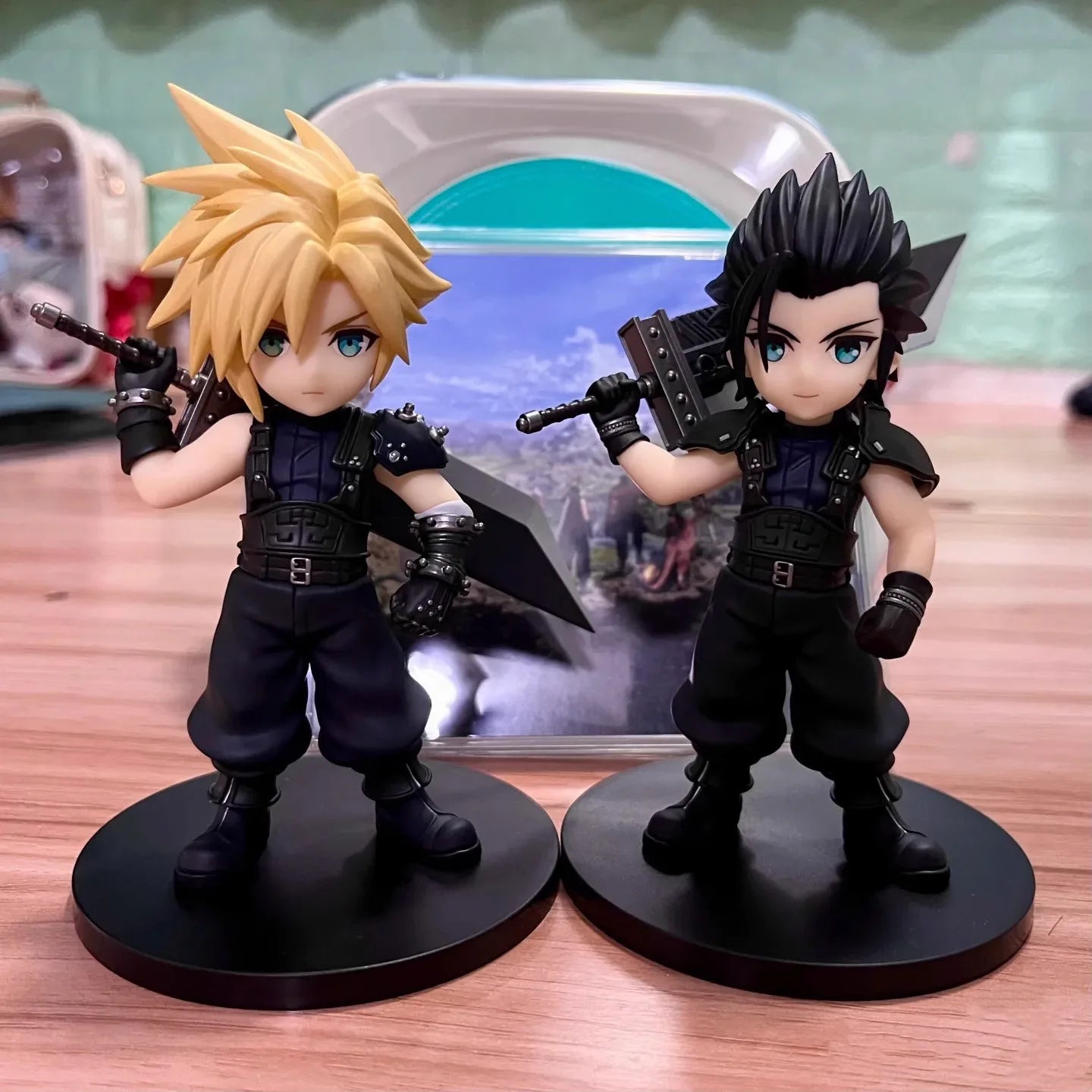 11-12cm Anime Cloud Strife Tifa Lockhart Aerith Gainsborough Zack·Fair Figure Model PVC Toy Desktop Collection Accessories Gift