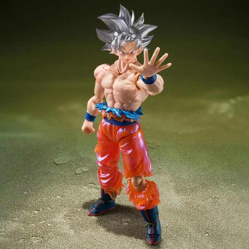 In Stock BANDAI Original S.H.Figuarts DRAGON BALL SON GOKU ULTRA LNSTINCL SHF Action Figure Model Gift forKid Foam Box Packaging