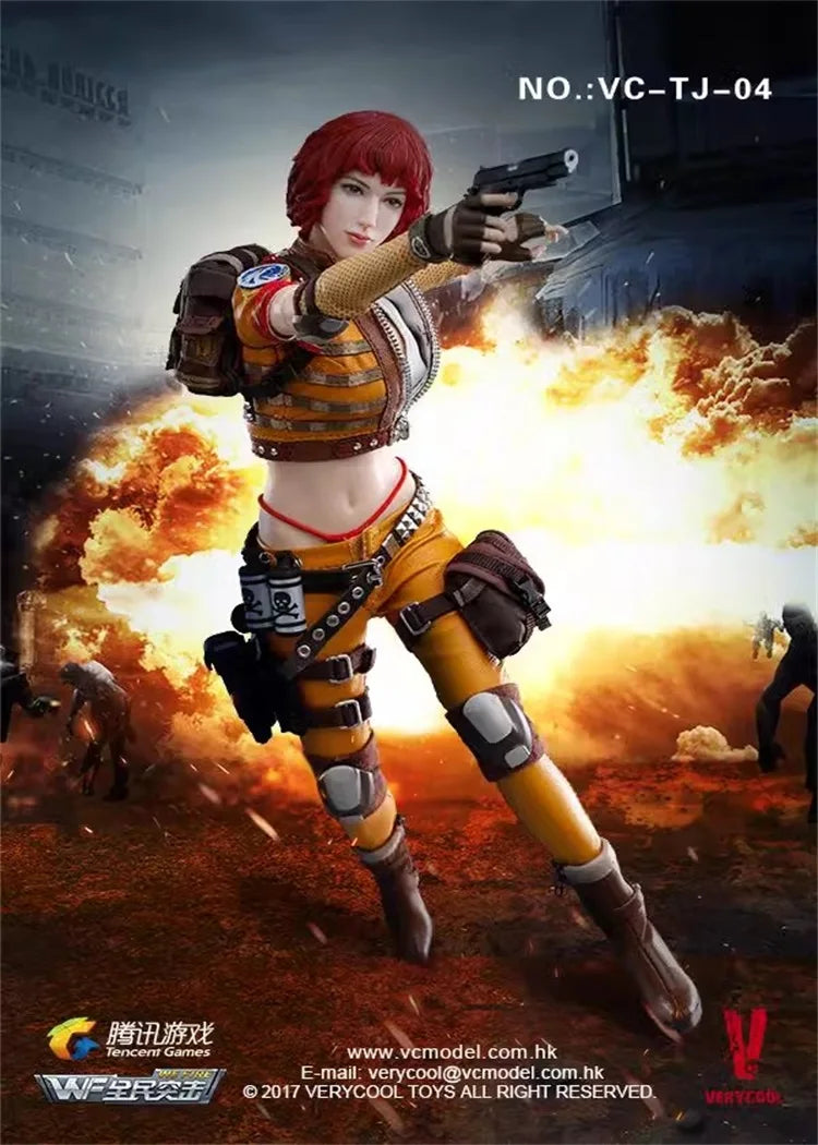 VERYCOOL VC-TJ-04 1/6 Soldier Female Mercenary Red Peach K Full Set 12'' Figure Model Toy In Stock