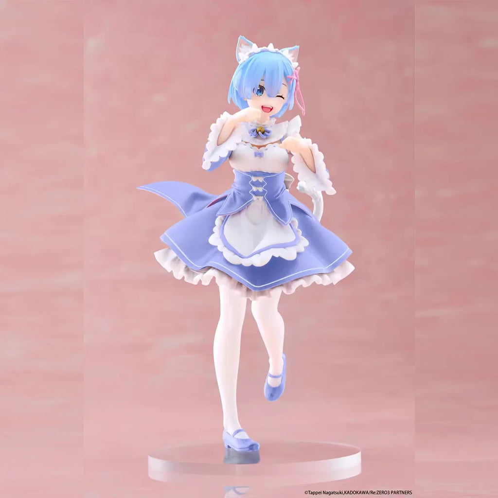 Original Genuine TAITO Re: Zero Starting Life in Another World 18cm Rem New Outfit Version Anime Cute Kawaii Figure Toy Doll