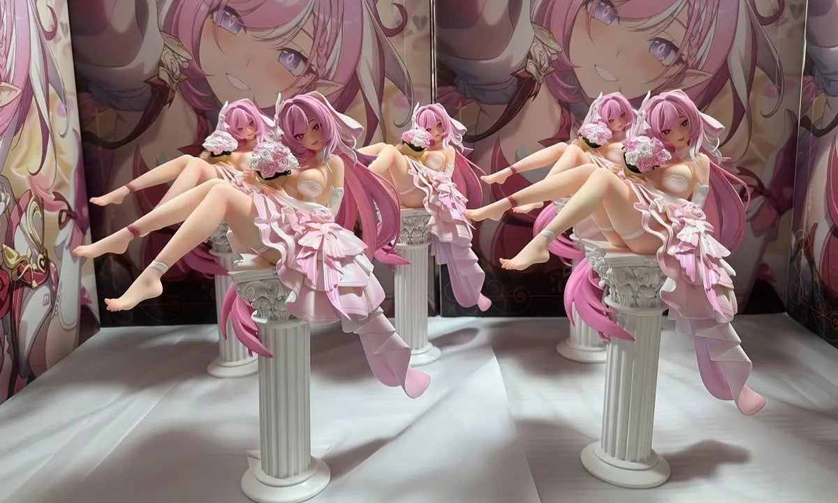 Pre-sale item, no in-stock availHotSale Honkai Impact 3 Elysia Wedding Dress Ver. Anime Girl Figure Collectible Model Desk Decor