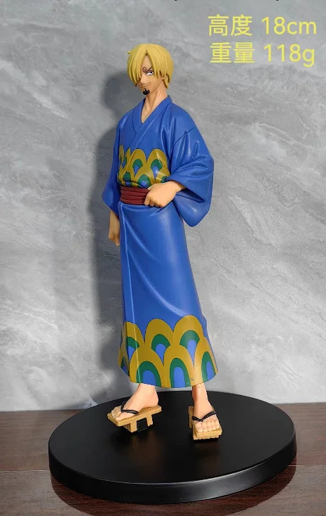 Anime One Piece DXF Figur Wanno Country 17cm Vinsmoke Sanji Roronoa Zoro Modell Spielzeug Dekoration Sammlerstück Kindergeburtstagsgeschenk