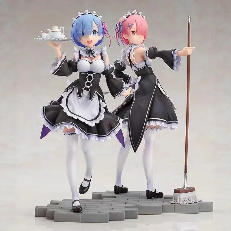 Re: Life In A Different World From Zero Series Pvc Figure Rem Ram Cute Girl Maid Toys Collect Decoration Anime Birthday Gifts