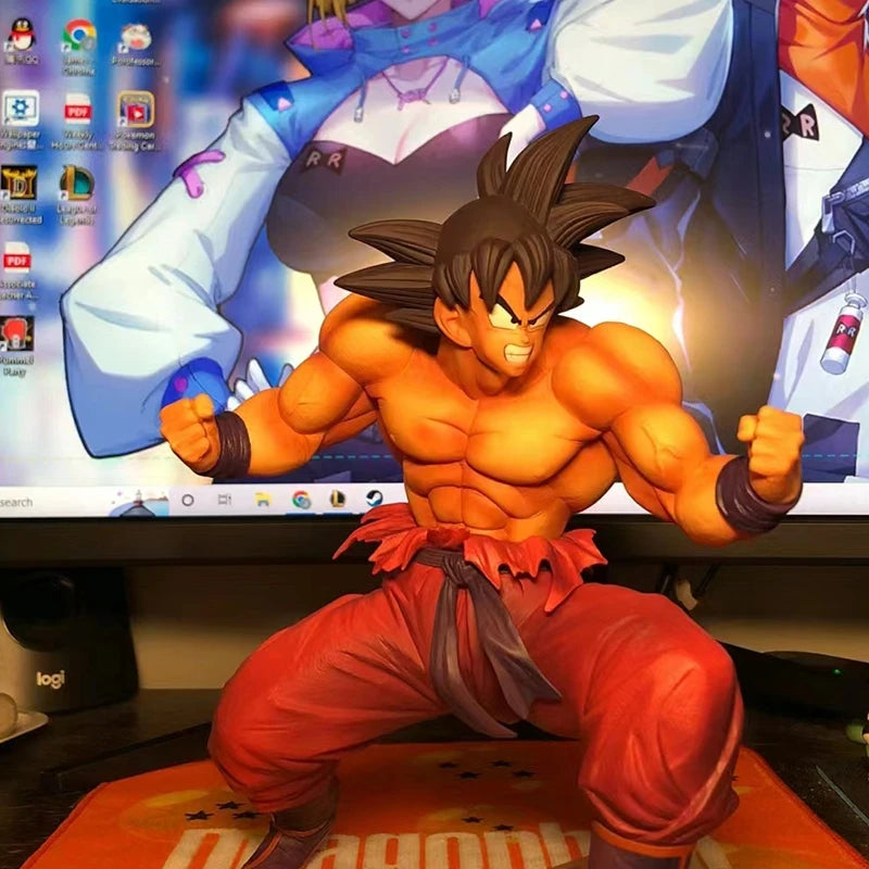 21cm Dragon Ball Z Son Goku Anime Figure Kaioken Action Figurine Pvc Statue Collection Model Decoration Ornaments Toys Gift