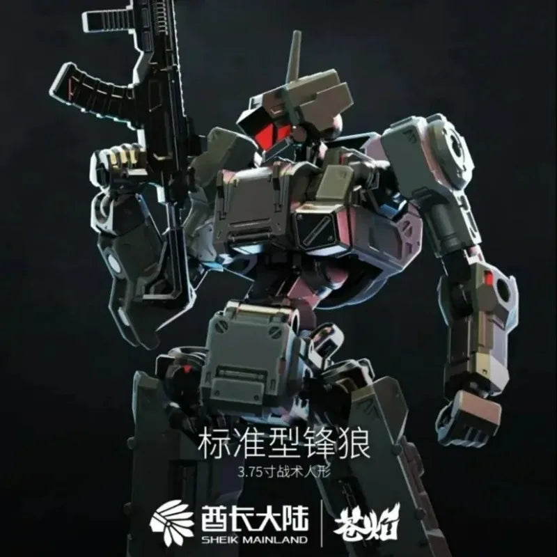 Sheik Mainland 3MIN Project A 1/18 Standard Wolf Buildable Tactical Figure Assembled Model, Multiple Colors Collectible Toy Gift
