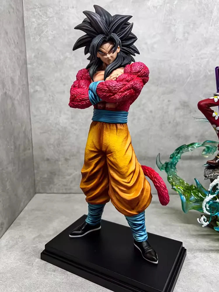 32cm Jt Statue Dragon Ball Anime Super Saiyan 4 Goku PVC Figure Model Statue Dolls Collection Custom Desktop Toy Male Kid Gift