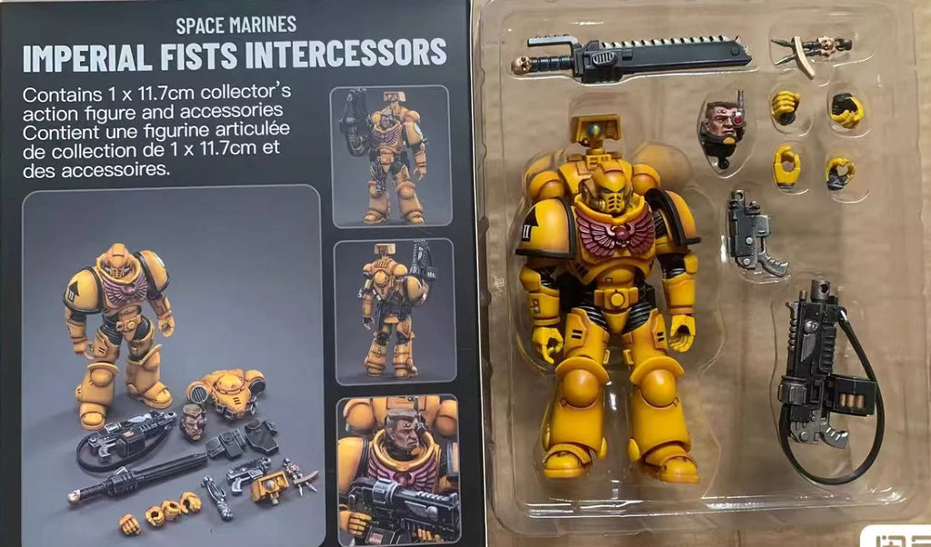 [SF] JOYTOY 1/18 Action Figure Warhammer 40K  Imperial Fists  Intercessors  Anime Model Toys Gifts