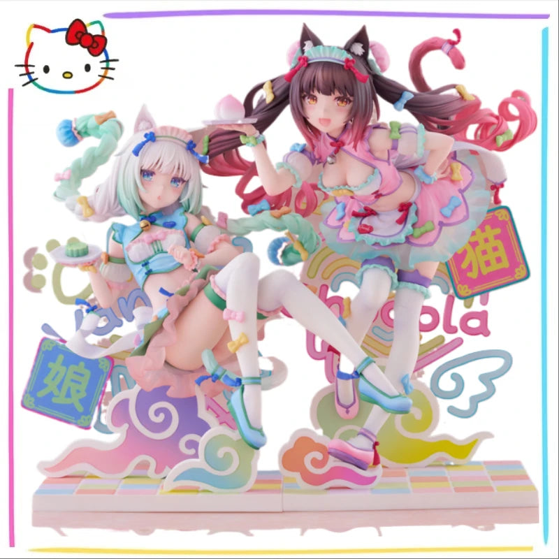 In Stock Original Claynel Nekopara Vanilla Chocola Yumekawa China Ver 1/7 Scale Figure Figure Ornaments Gift Cartoon Anime Toys