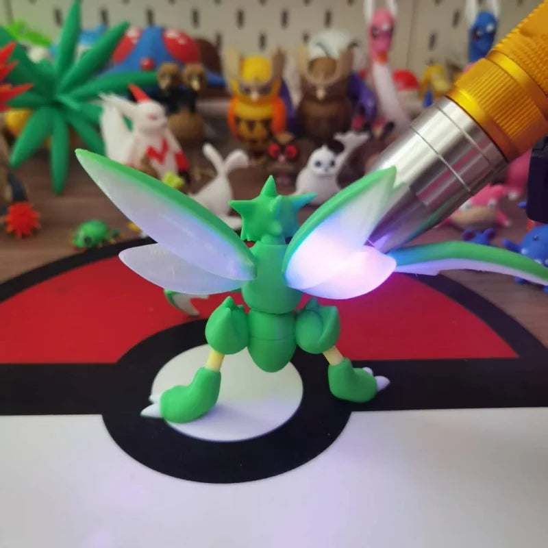 Anime Scyther Scale World 1:20 Action Figure Cute Doll 3D Print Kawaii Cartoon Character Desktop Model Kid Birthday Toys Gifts