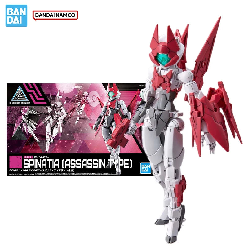 Bandai Original Genuine Figure 30 Minutes Missions Model Kit 30MM EXM-E7a Spinatia Assassin Collection Action Figure Model Toys