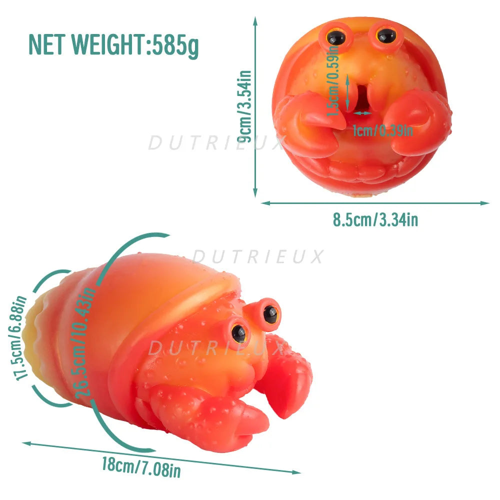 Realistic Red Crab Sculpture Simulated Hermit Crab Figurine Marine Life Statue Home Decoration Ornaments Home Bedroom Decoration