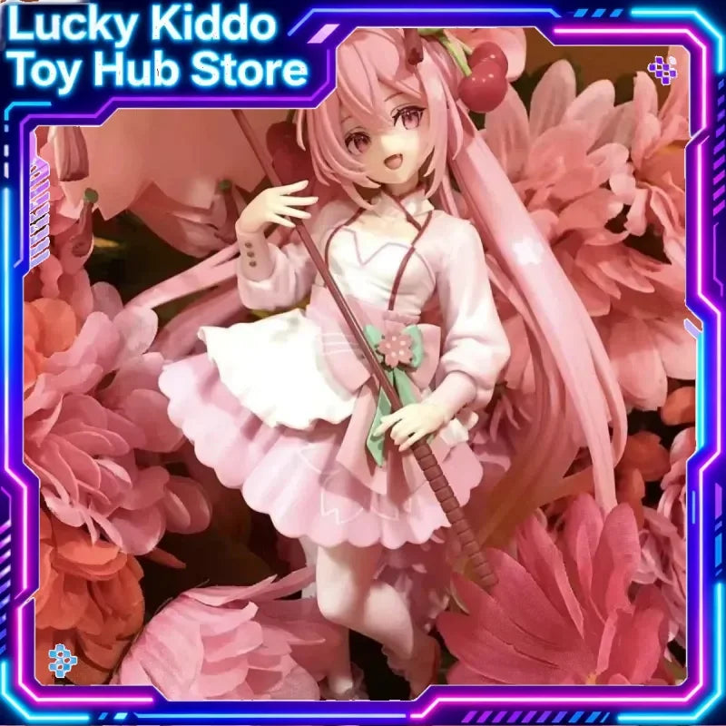 Taito Artist Masterpiece Amp Sakura Hatsune Miku Figure Sakura Dress Style With Umbrella Collectible Statue For Anime Fans