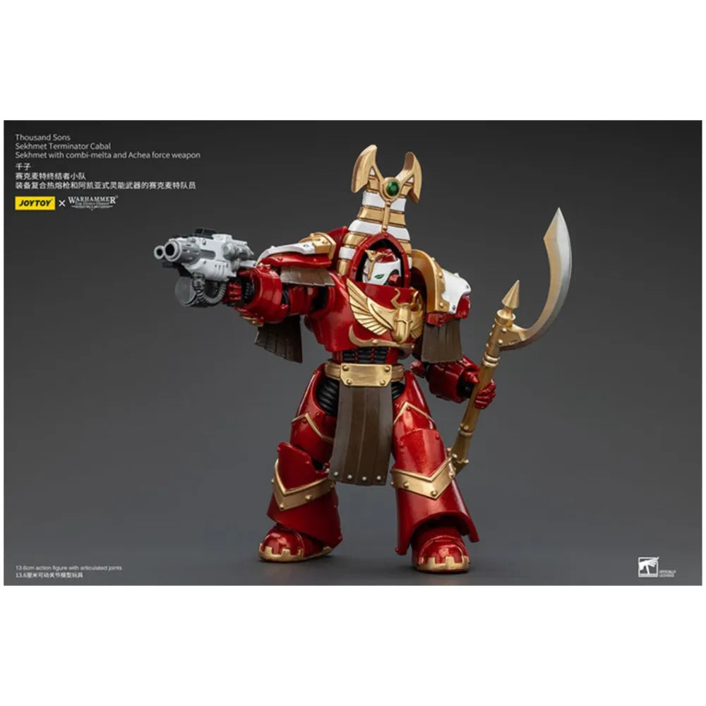 JOYTOY Warhammer "The Horus Heresy" Thousand Sons Sekhmet Terminator Cabal Sekhmet With Combi-Melta And Achea Force Action Doll
