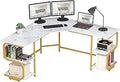 Modern L Shaped Desk with Shelves,64.84" Gaming Computer Desk for Home Office,Corner Desk with Desktop (Black Oak+Black Frame,