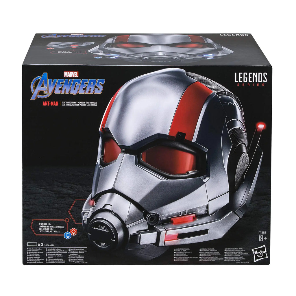 Hasbro Marvel Legends Series: Ant-Man Premium Electronic Helmet ELECTRONIC HELMET WITH RED & BLUE LIGHTS Roleplay Helmet E3387