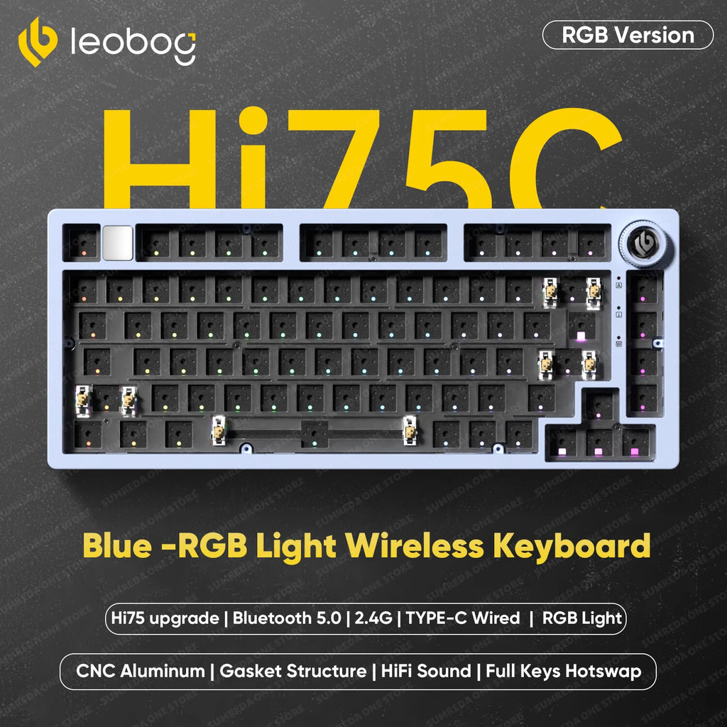 Leobog Hi75C Hi75C Pro Hi75 Gaming Aluminium Drahtlose Mechanische Tastatur Kit 81 Tasten Bluetooth 2,4G Wired Hotswap Gamer Tastatur