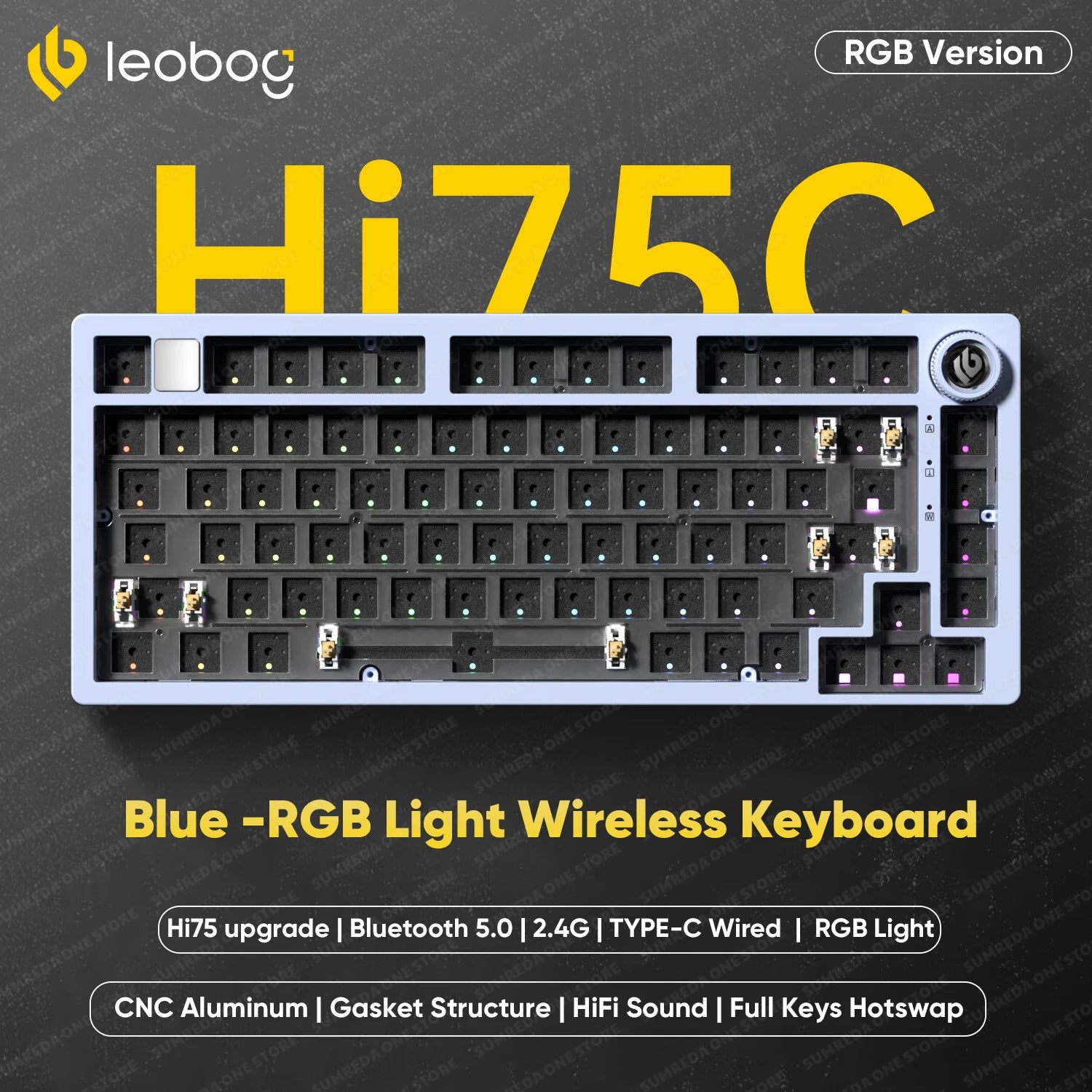 Leobog Hi75C Hi75C Pro Hi75 Gaming Aluminium Drahtlose Mechanische Tastatur Kit 81 Tasten Bluetooth 2,4G Wired Hotswap Gamer Tastatur