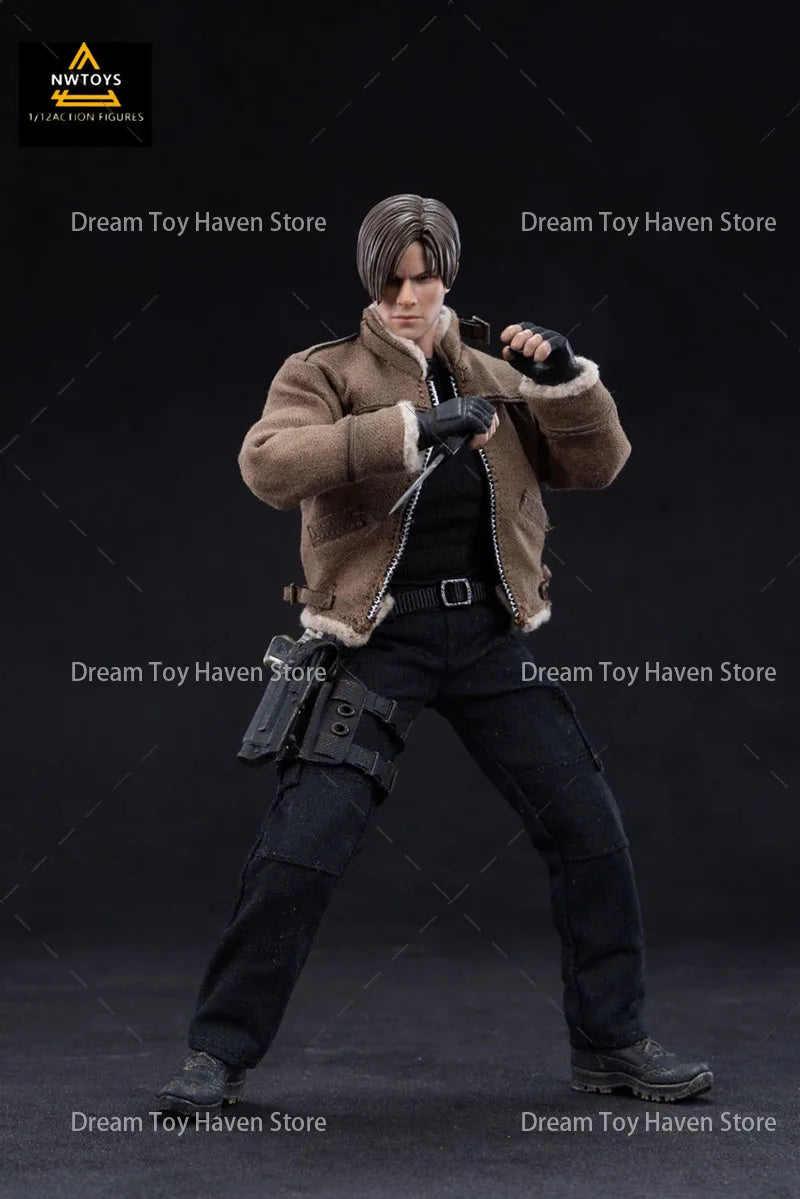 1/12 Scale Male Soldier Leon Special Agent Police Super Flexible Joint Body Model 6Inch Action Figure Collectible