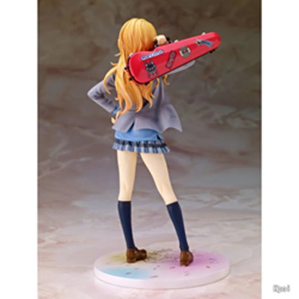 20CM Anime Shigatsu wa Kimi no Uso Miyazono Kaori Figure 1/8 Model School Dniform Dress Up Toy Gift Collection Action Figure PVC