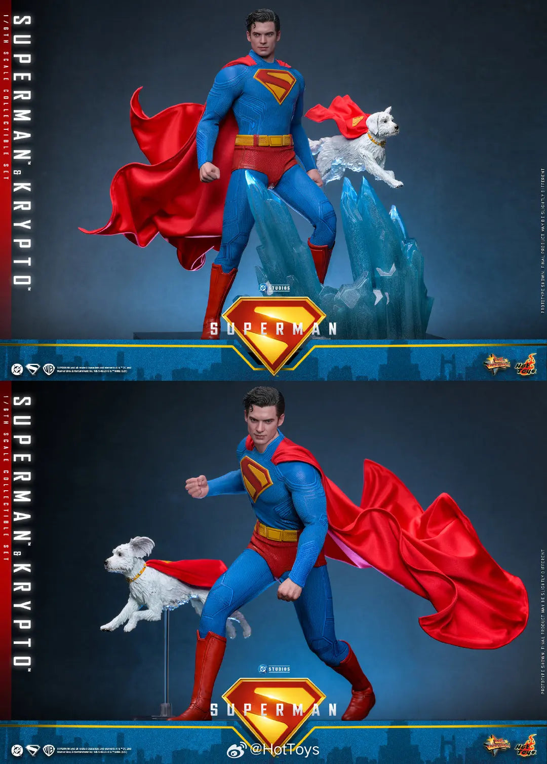 In Stock HotToys MMS812 Superman Krypto 1/6 Soldier Figure Animation Action Figure Toy Gift Model Collection