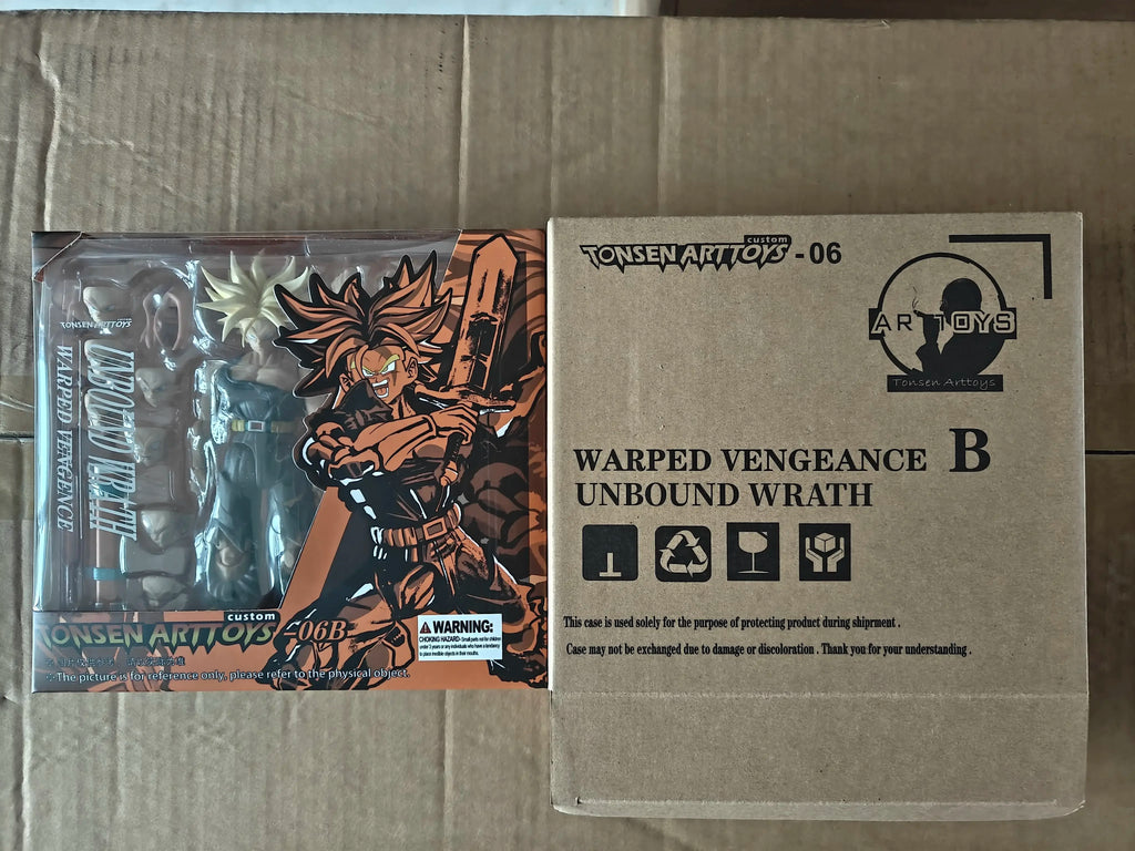In Stock Original Tonsenarttoys Trunks Action Figure Shf Long Hair Battle Damage Movable Super Saiyan Trunks Vegeta Custom Hobby