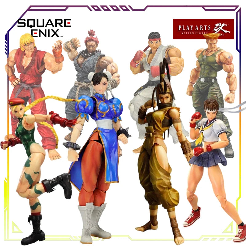 SQUAREENIX Original PLAY ARTS Modified Street Fighter Series Haogui\Chun-Li\Stein\Cammy\Long Action Figure Model Toys Model