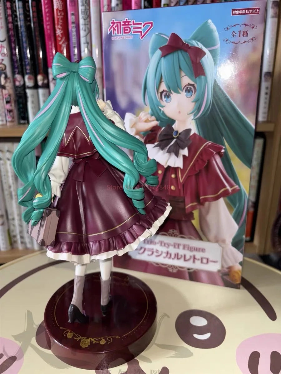 In Stock Original Furyu Trio-Try-It Piapro Hatsune Miku 19cm Classical Retro Anime Statue Figure Collection Dolls Toys Gifts