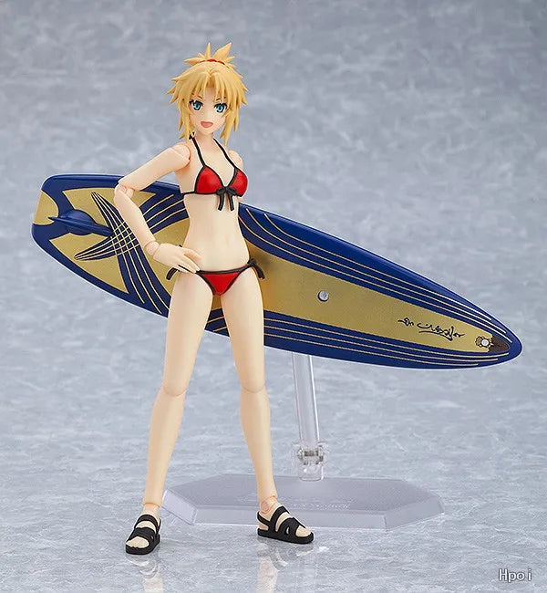【На склад】Оригинална Max Factory Figma#EX-062 Fate / Grand Order Mordred Rider Swimsuit Версия. Аниме 1/12 екшън фигурка Модели играчки