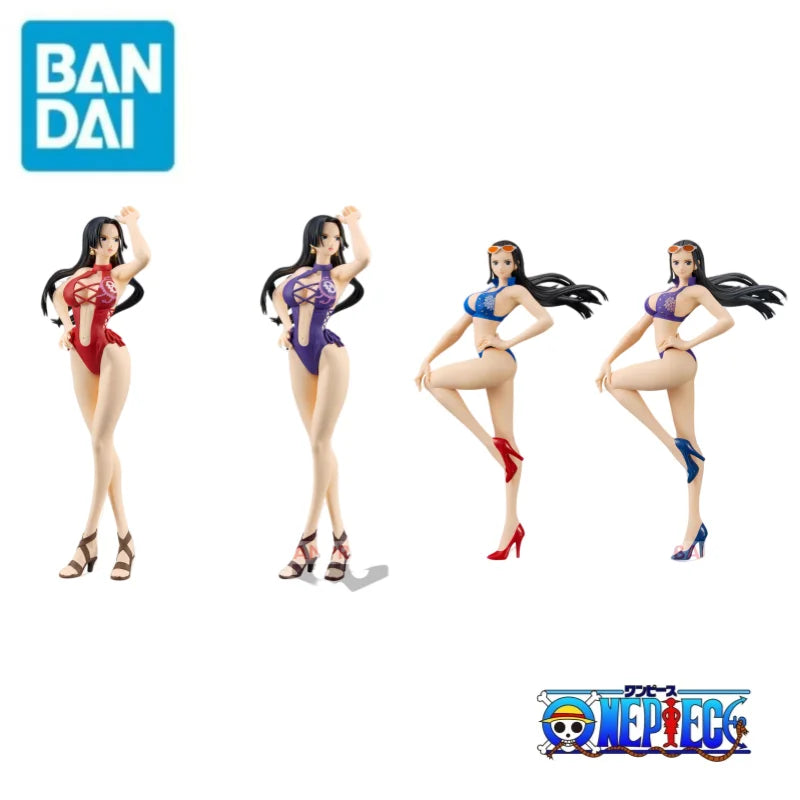 В наличност Bandai Original One Piece Banpresto Boa Hancock Nico Robin 100% оригинални празнични подаръци фигурка модел орнаменти статуя