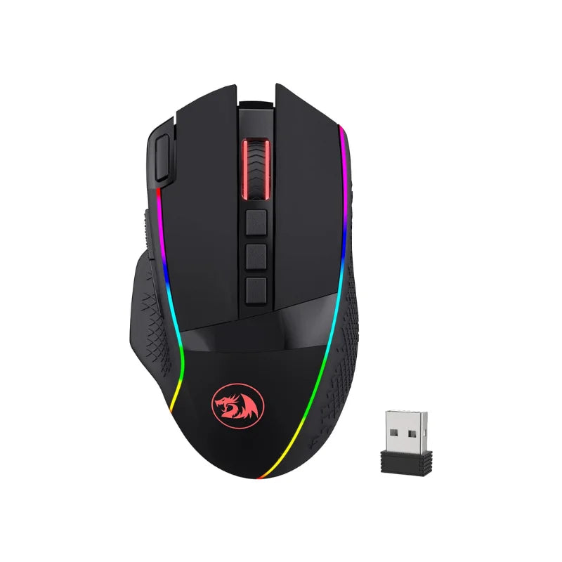 Безжична геймърска мишка Redragon M991, 19000 DPI, кабелна/безжична, с RGB подсветка на клавишите Rapid Fire