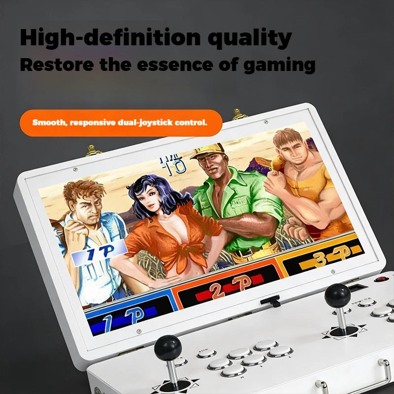 2026 New 14-inch Large Screen Home Game Console for Two-Player Fighting Built-in Games No Lag Street Fighter Arcade Game Console