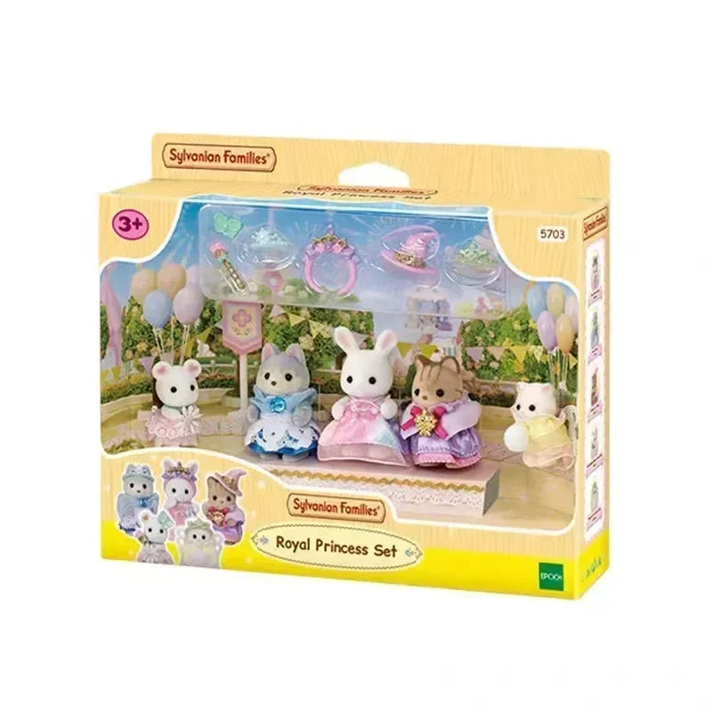 Sylvanian Families Anime Figure Baby Doll Set Kawaii Rainy Equipment Lop Baby Doll Room Ornaments Desktop Decoration Toy Gifts