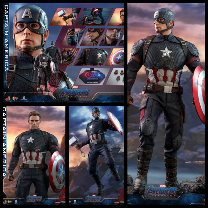 Hot Toys Captain America Steve Rogers Action Figure 1/6 Avengers Anime Figure MMS480 Statue Deluxe Edition Model Collection Toy