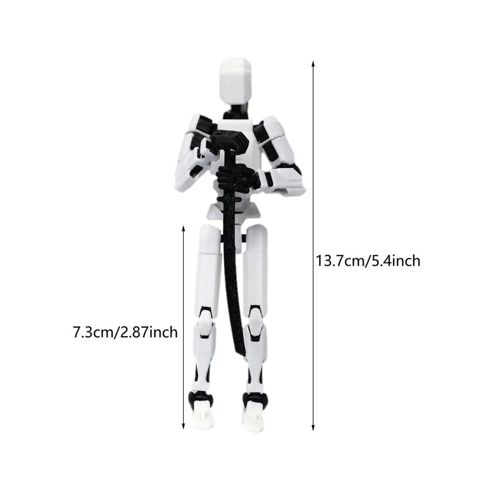 Toy Action Figure 3D Mini Action Figure With Full Body Movable Toy Models Multi-Jointed For Dining Table Coffee Table Desk