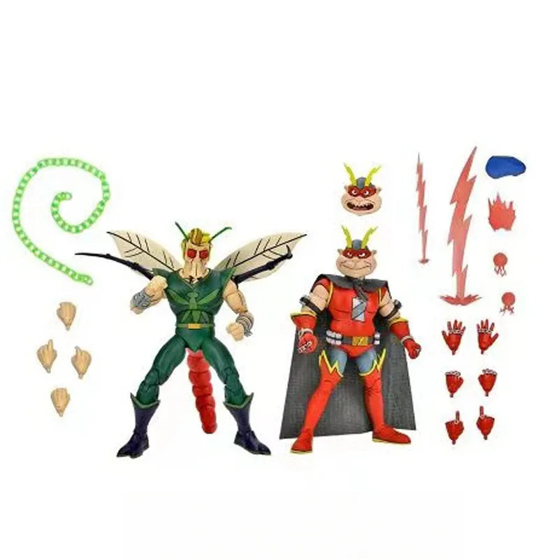 NECA 54291 Toys Teenage Mutant Ninja Turtles Bugman And Electrozapper 2 Pack 18 cm Action Figures Original Doll Model Collection
