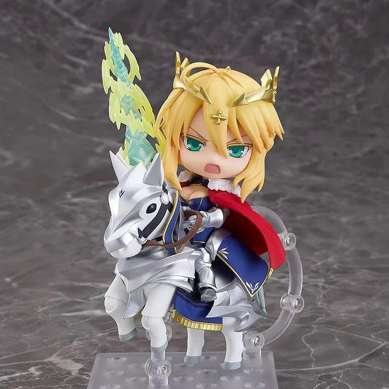 1532 Fate Artoria Pendragon Lancer Riding Posable Face Swap Action Figure Desktop Decor Anime Collectible Figurine