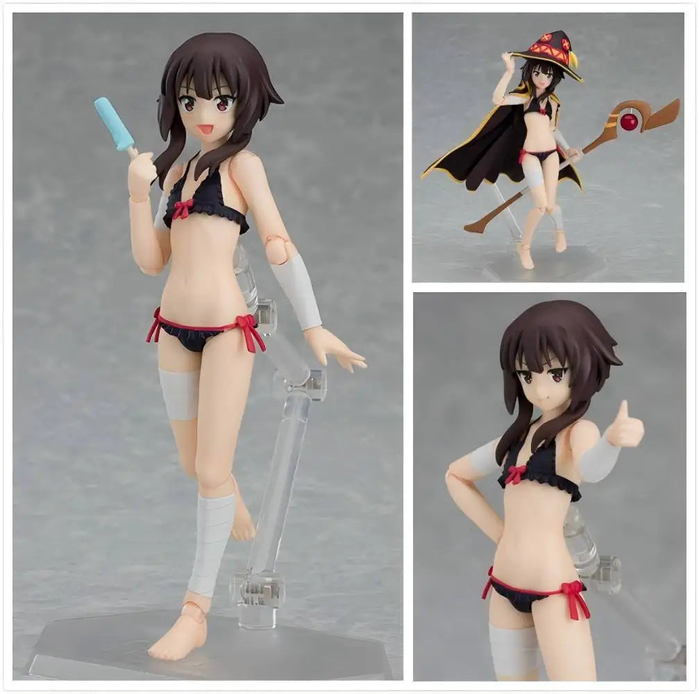 Original Brand New Max Factory Figma EX-056 KonoSuba Megumin Swimsuit Ver Articulated Figure Collectible Gift