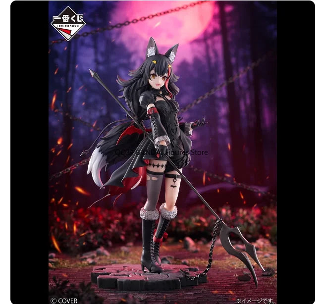 BANDAI Original Ichiban Kuji HoloLive Villain Style Ōokami Mio Figure Model Hobbies Collectible Desktop Decoration