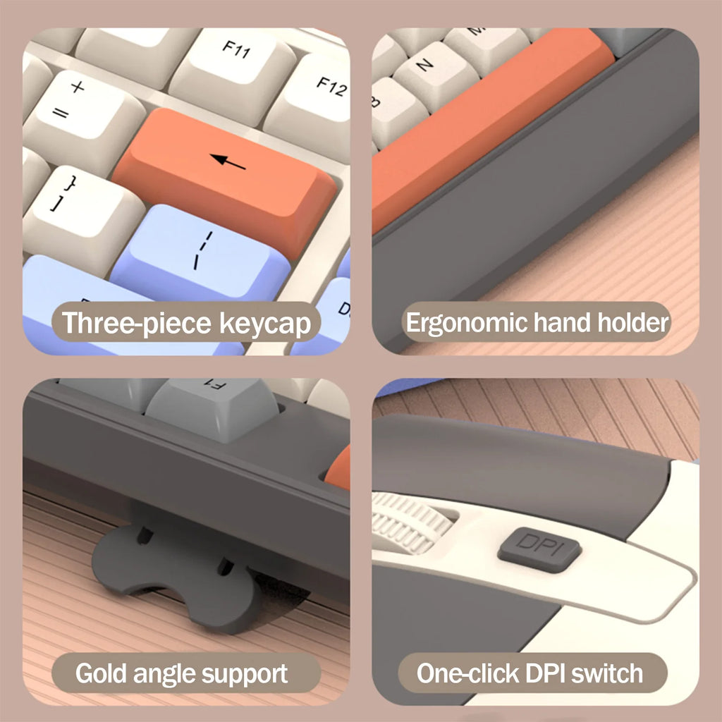 K-snake KM300 Wired Keyboard and Mouse Set USB Ergonomic Desktop Laptop Keyboard and Mouse Home Office
