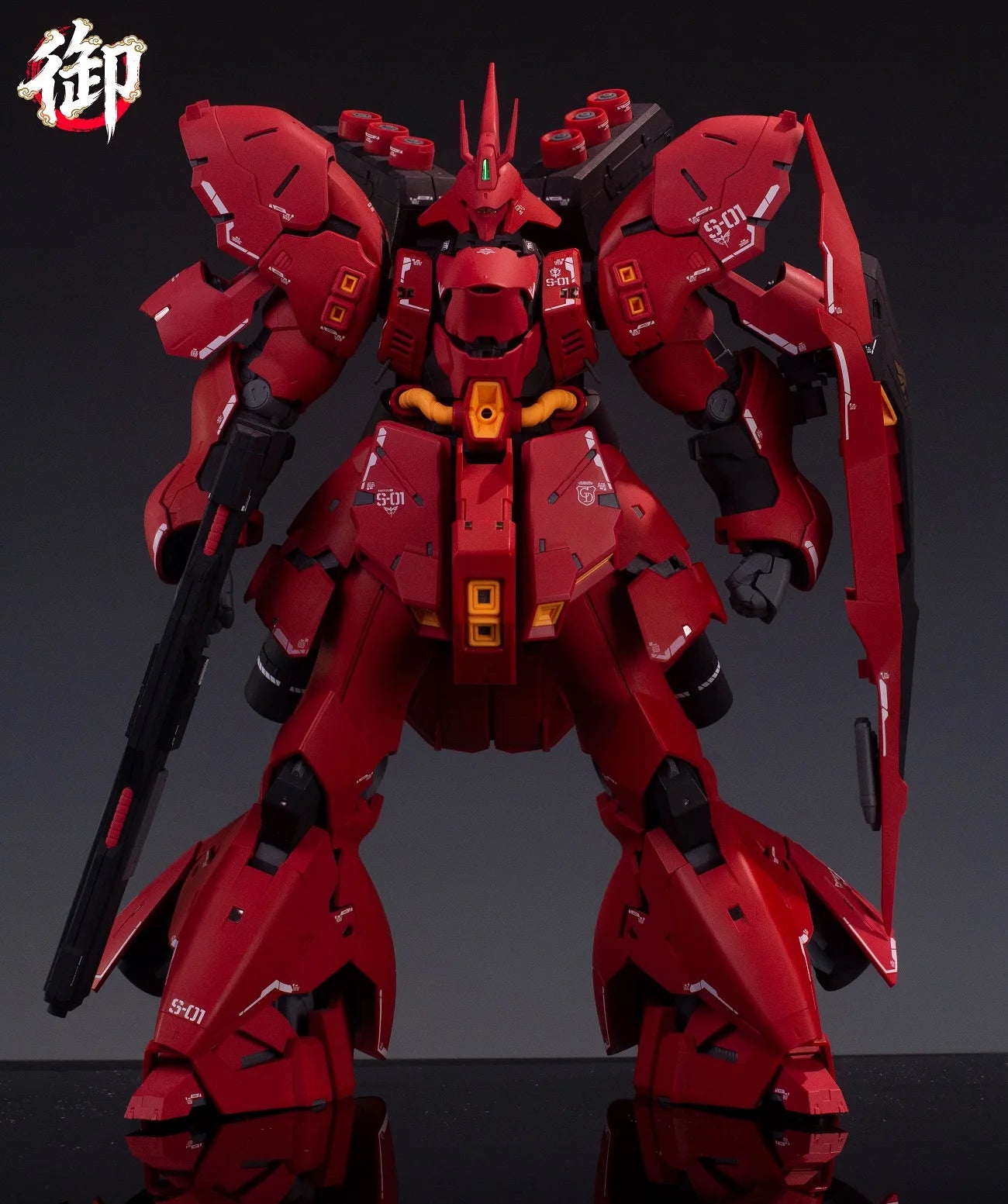 YUSHANFANG Model Amplified RG Sazabi Action Figures MSN-04 Anime Figure 1/100 Scale Assembly Model Kit Plastic Toys Free Gift