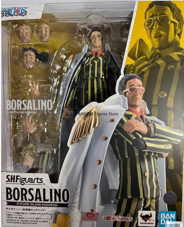 Bandai Original S.H.Figuarts One Piece Borsalino FUTURE ISLAND EGGHEAD Anime Action Figure Model Desktop Ornaments Gifts