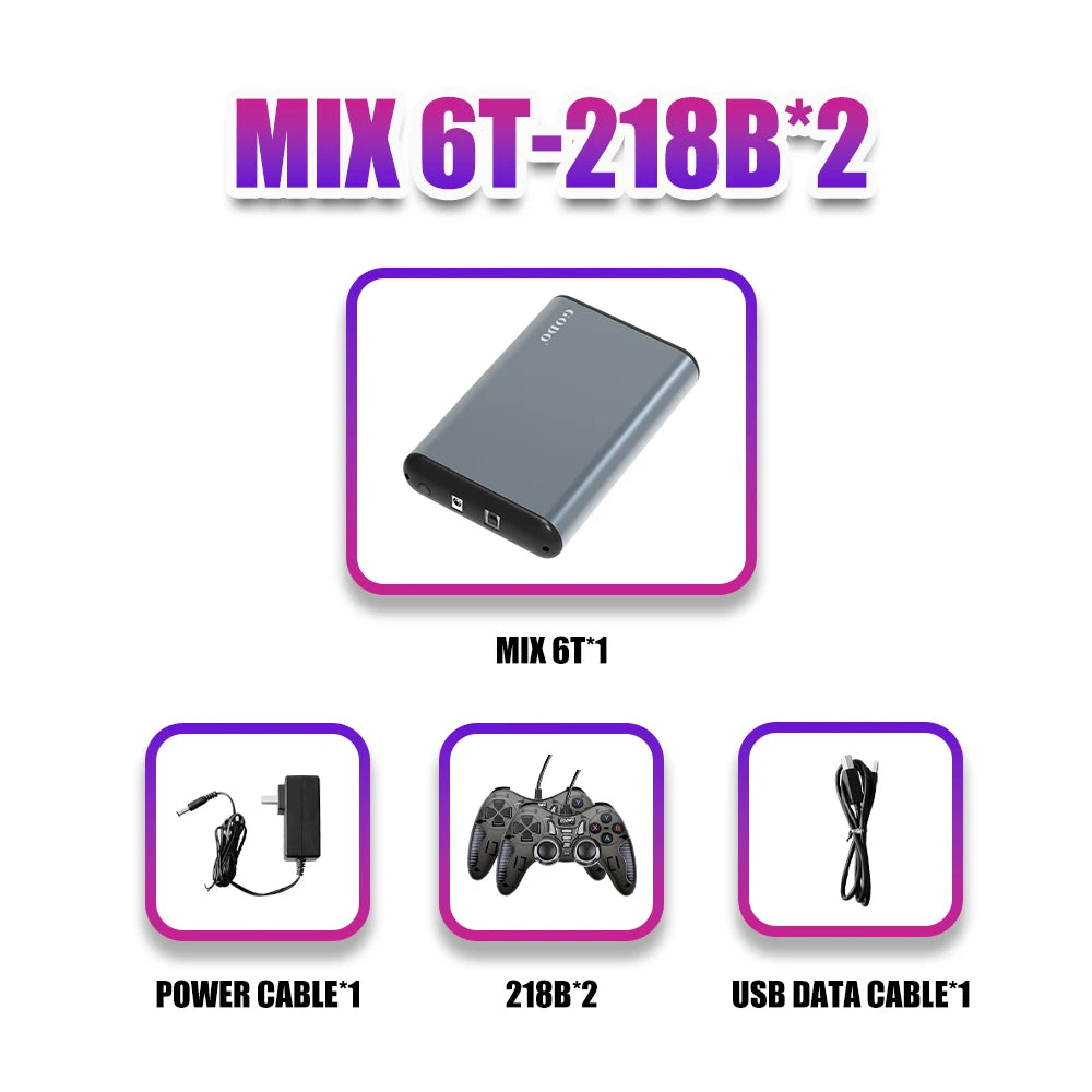 6T Game HDD With 65000+ Retro/PC Games For PS5/PS4/PS3/Switch/XBOX/SNES/N64/Wii/WiiU 3 System in 1 Game Console For Windows PC