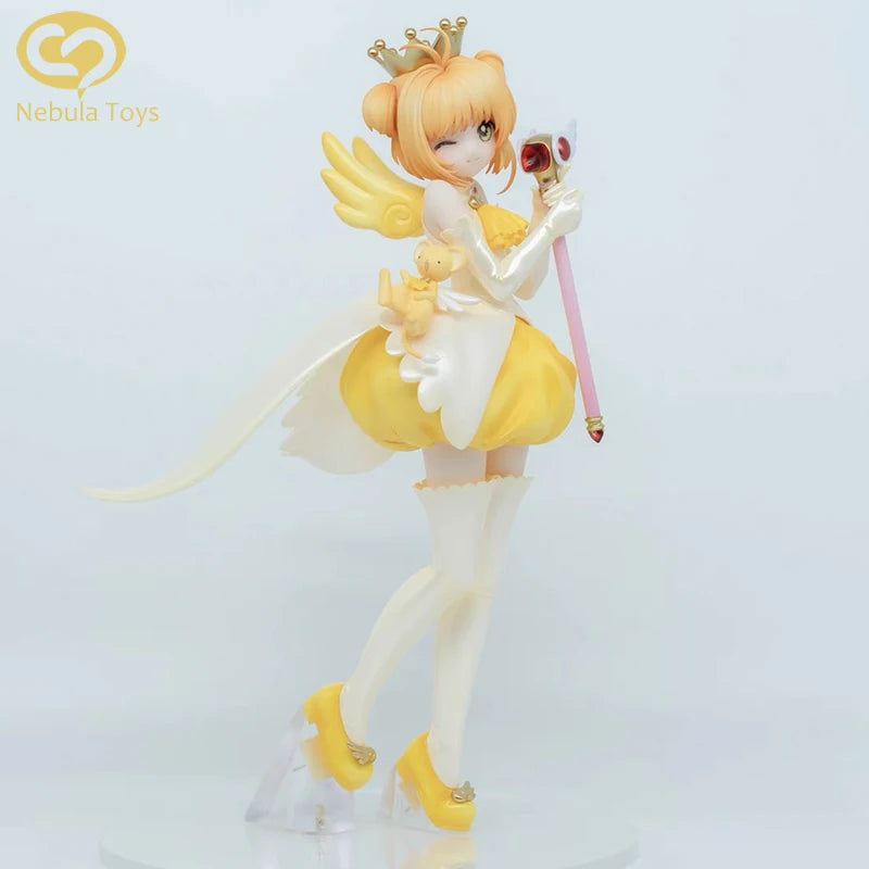 Нова 22см Cardcaptor Сакура Киномото Сакура фигурка PVC аниме модели статуи колекция играчки декорация за бюро деца подаръци за Хелоуин