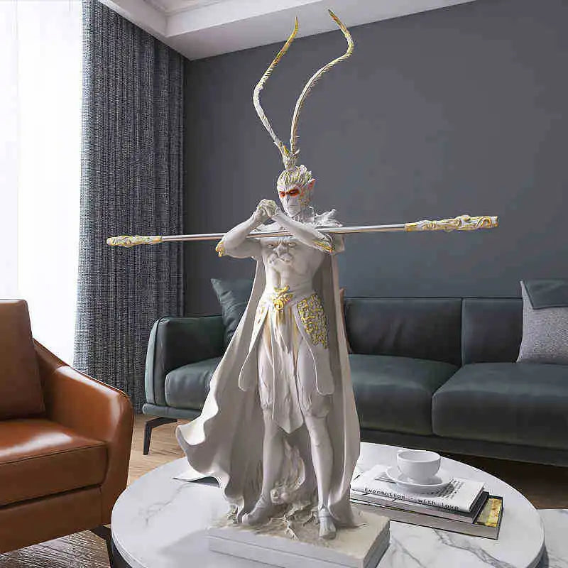 Battle Buddha Sun Wukong Art Deco Great Sage Living Room TV Cabinet for Home Decor Office or Housewarming Gift New Home