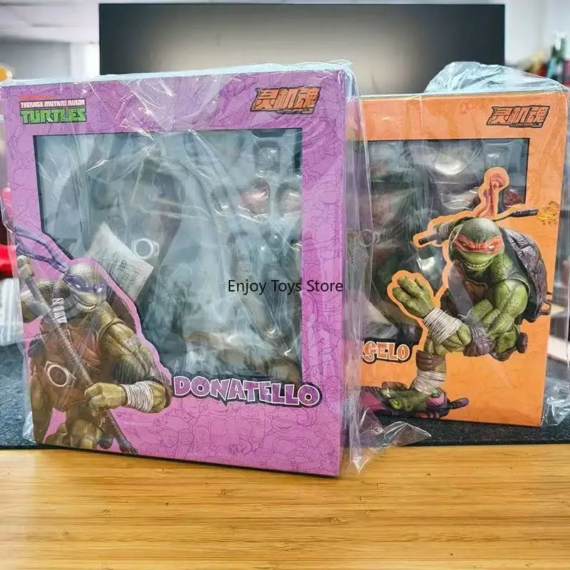 Spot Goods  Authentic Lingjihun Leonardo/Raphael/Michelangelo/Donatello Articulated Action Figures