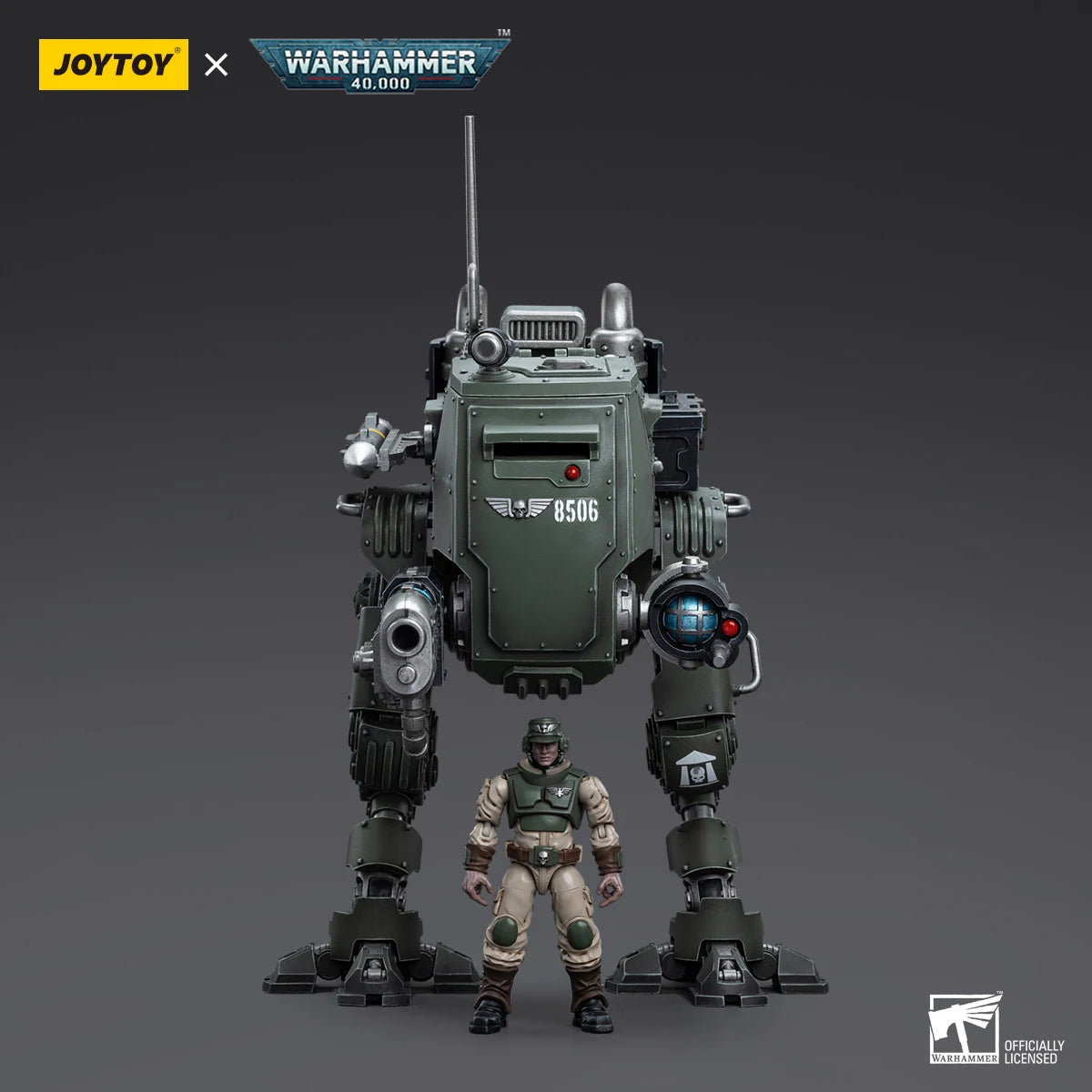 [IN-STOCK] JOYTOY Warhammer 40k 1/18 Action Figure Astra Militarum Cadian Armoured Sentinel Anime Military Model