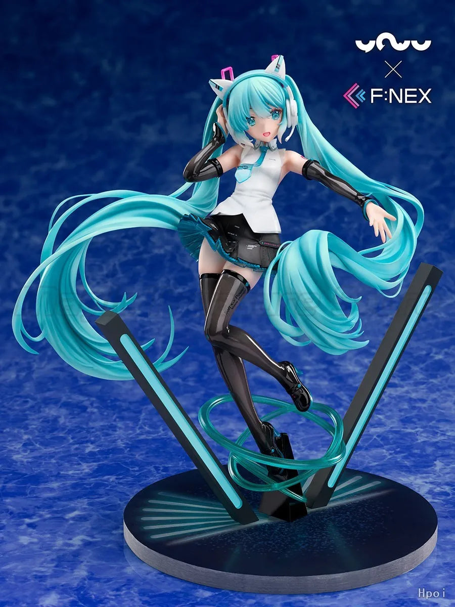 【MT】Original F:NEX VOCALOID Hatsune Miku Cat Ear Headphones 1/7 Scale Anime Figures
